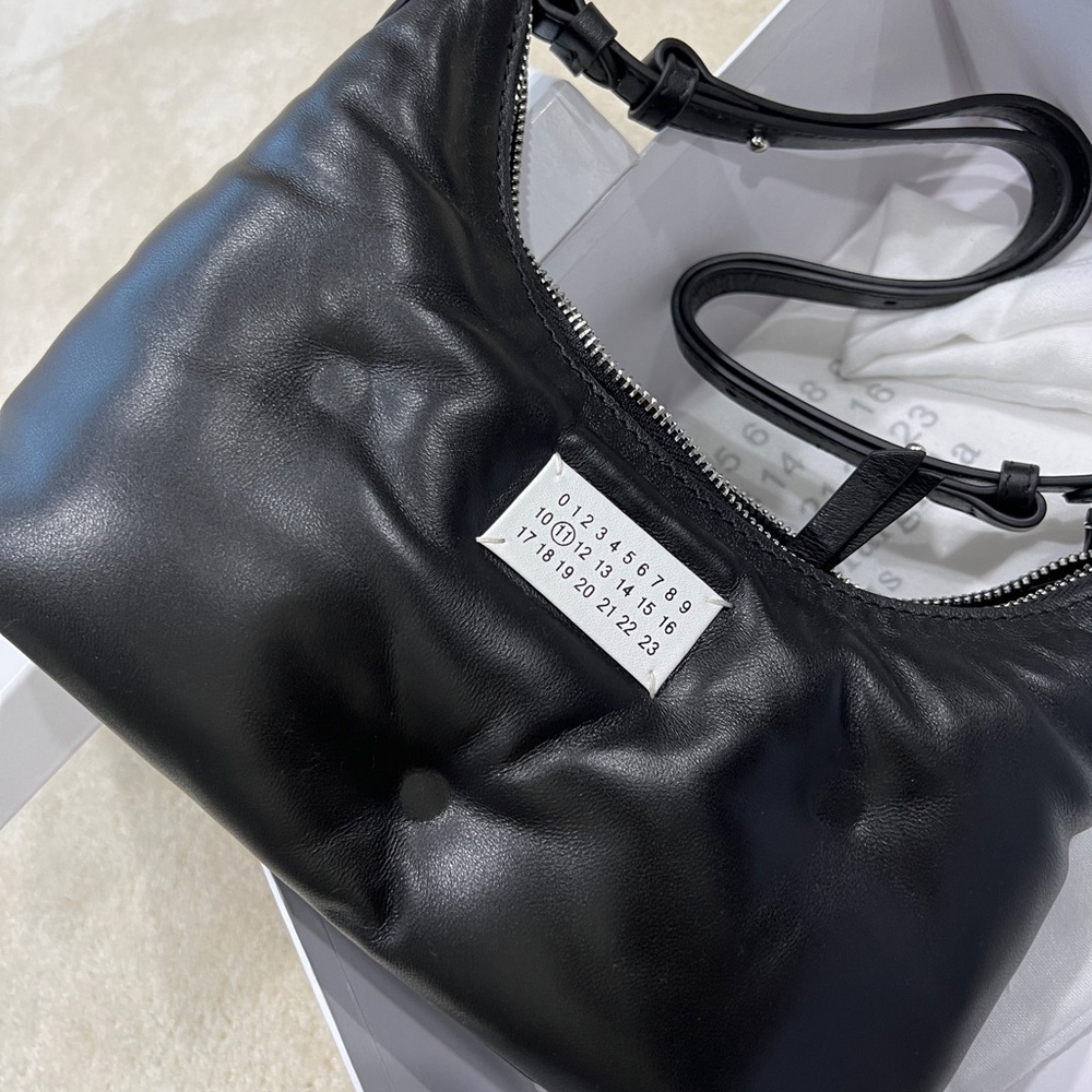 Maison Martin Margiela Black Padded Leather Crossbody Bag - Picture 9 of 13